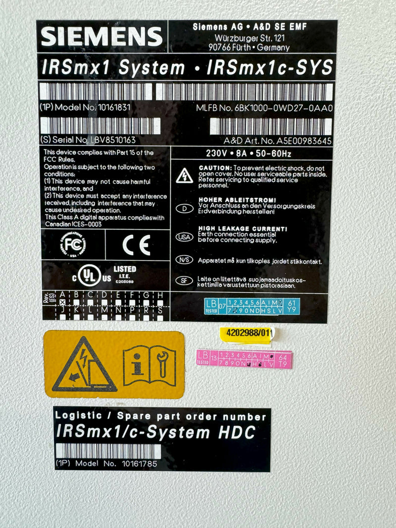 IRSmx1c System HDC (10161785) SIEMENS
