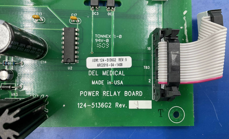 Power Relay Board (124-5136G2 Rev 9) Del Medical