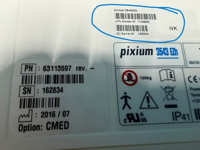 MAX Wi-D -Pixium 3543 EZh Detector - #11105032