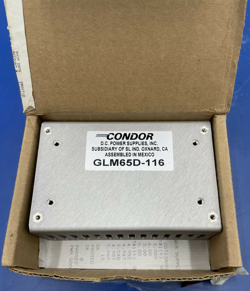 CONDOR POWER SUPPLY AC/DC ROHS (5122505/GLM65d-116)GE
