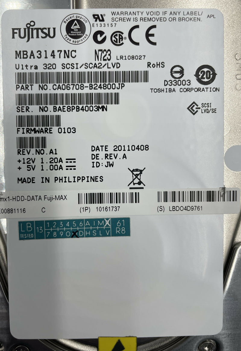IRSmx1-HDD-DATA Fuji-MAX Fujitsu CA06708-B24800JP (10161737) SIEMENS