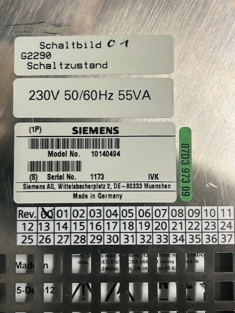 Siemens Portable Detector Supply Module 10140494