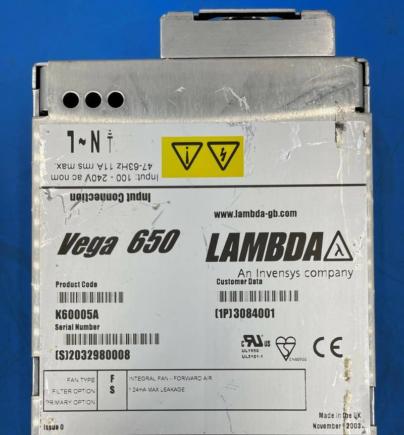 AC/DC VEGA 650 POWER SUPPLY (K60005A/K60005B/03084001/3084001) SIEMENS