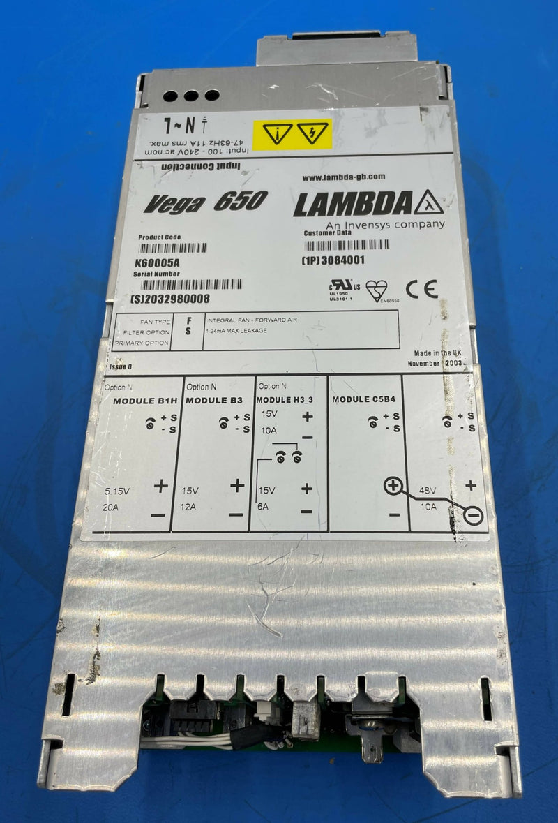 AC/DC VEGA 650 POWER SUPPLY (K60005A/K60005B/03084001/3084001) SIEMENS