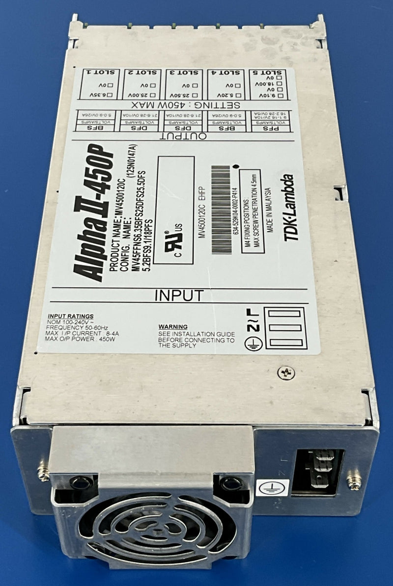 ALPHA II-450P POWER SUPPLY (MV4500120C/125N0147A ) TDK-LAMBDA