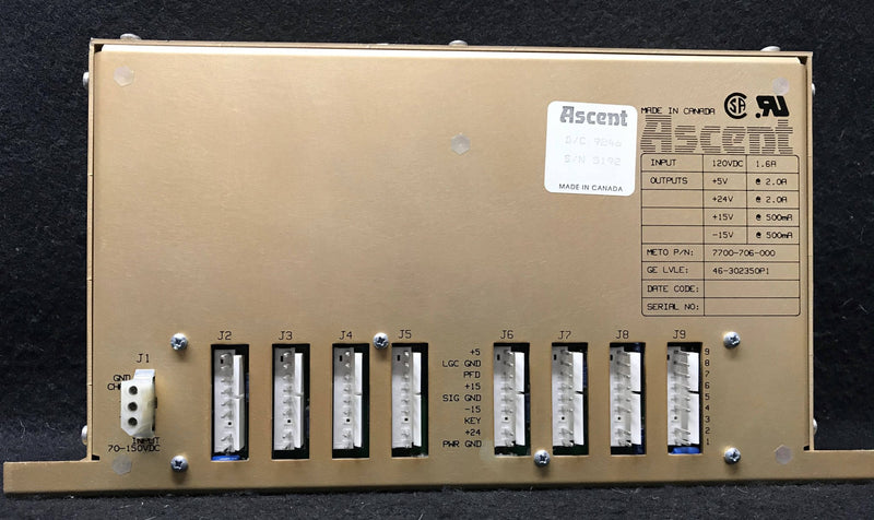 Ascent LVLE Power Supply (46-302350P1)GE AMX 4