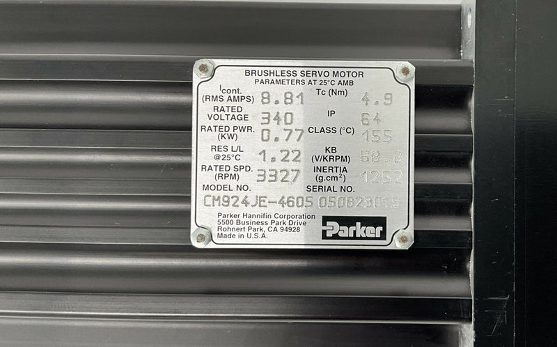 BRUSHLESS SERVO MOTOR (CM924JE-4605) SIEMENS/PARKER