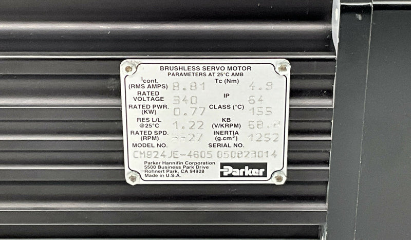 BRUSHLESS SERVO MOTOR (CM924JE-4605) SIEMENS/PARKER