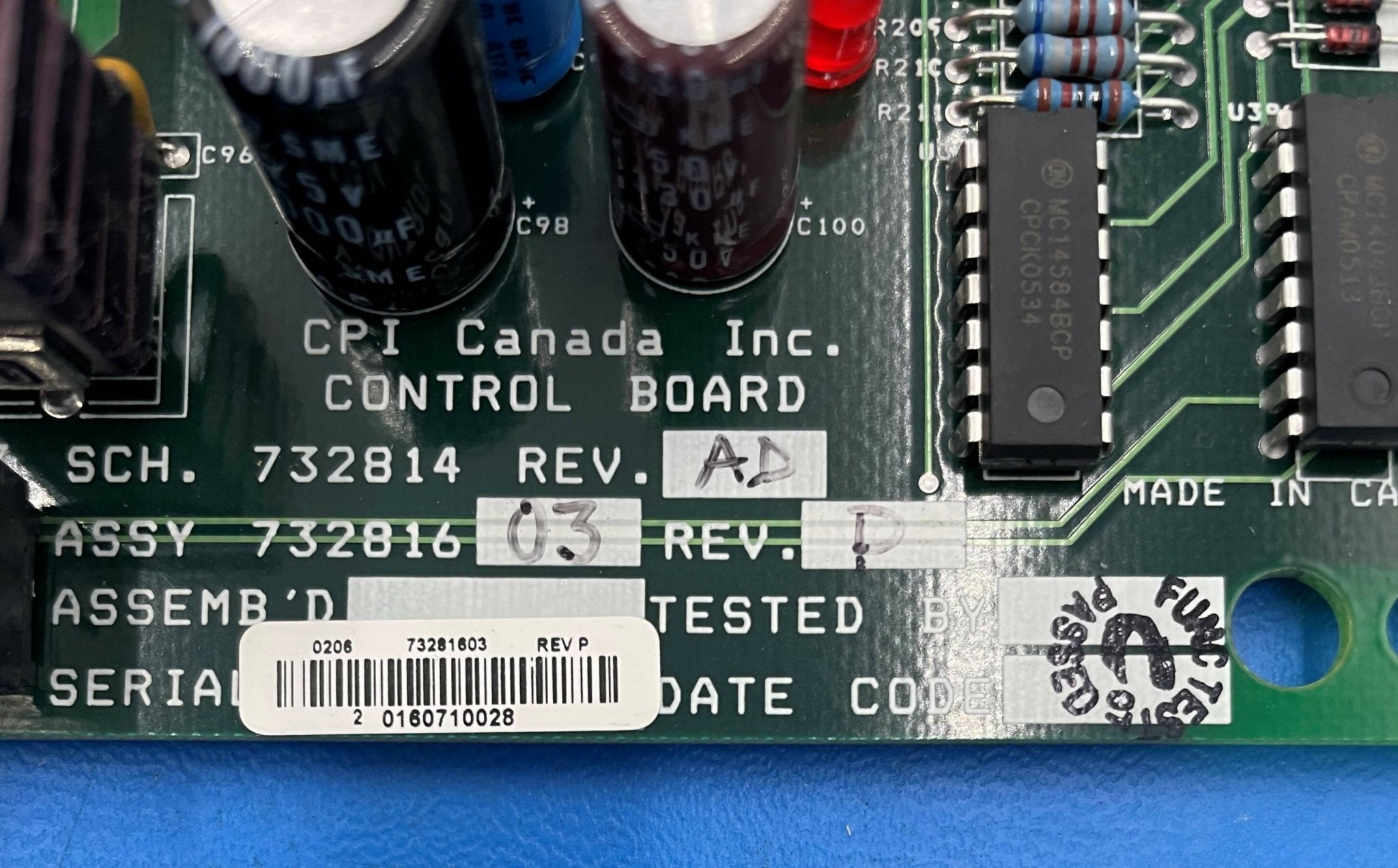 Control Board (732814 REV AD/732816-03) CPI — Shop Med Parts