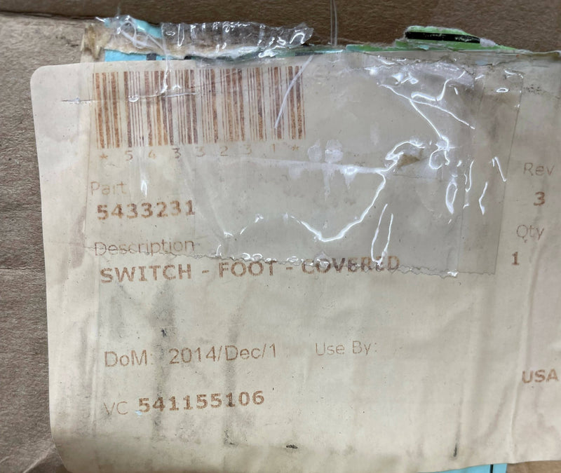 Covered Foot Switch (5433231/46-198491P4/P9) GE