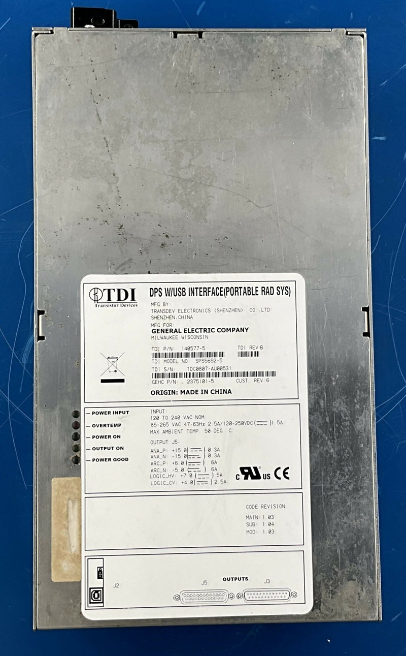 DETECTOR POWER SUPPLY NEW (2375101-5/SPS5692-5) GE
