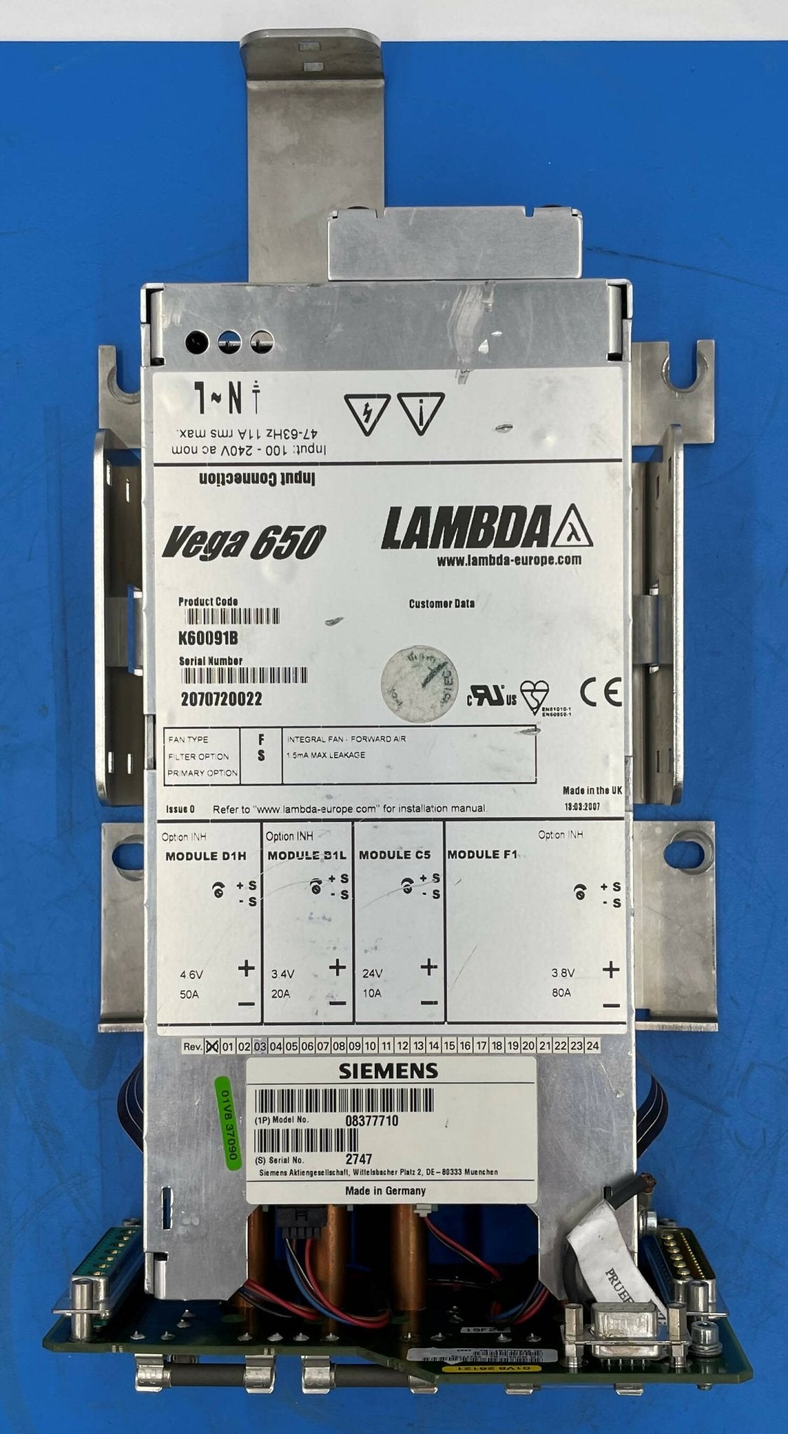 DMS POWER SUPPLY (08377710) SIEMENS — Shop Med Parts