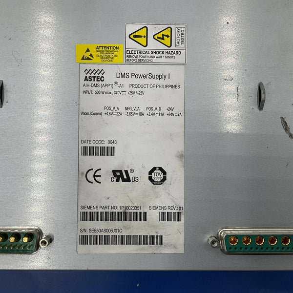 Siemens CT DMS Power Supply Model 10023351