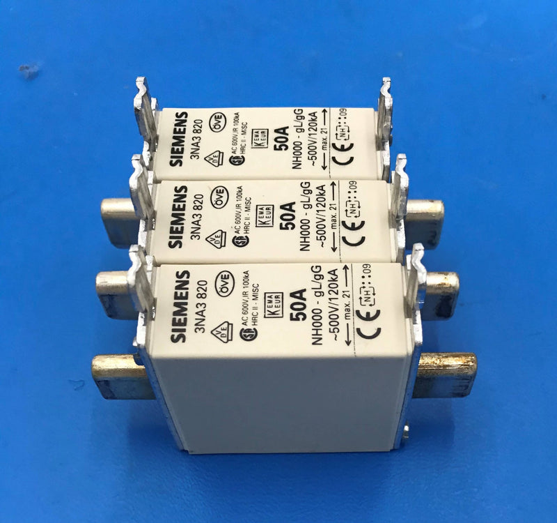 Fuse (3NA3 820/Set of 3) Siemens