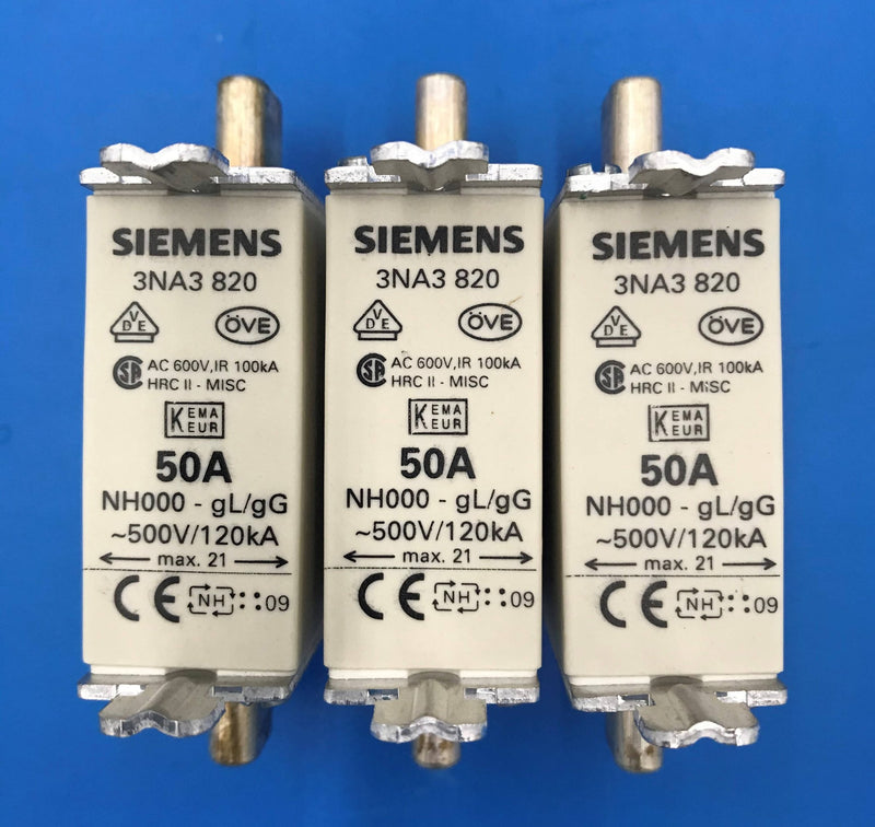 Fuse (3NA3 820/Set of 3) Siemens