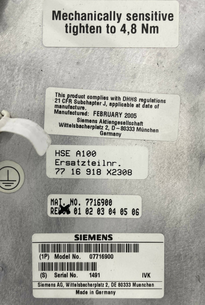 HIGH VOLTAGE TANK (07716900/7716900