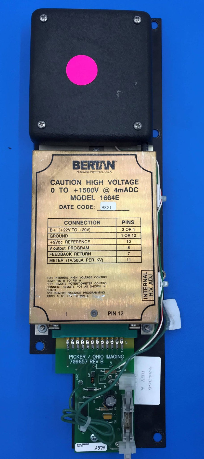 HV Power Supply ASM (904366 Rev A) MATSUSADA