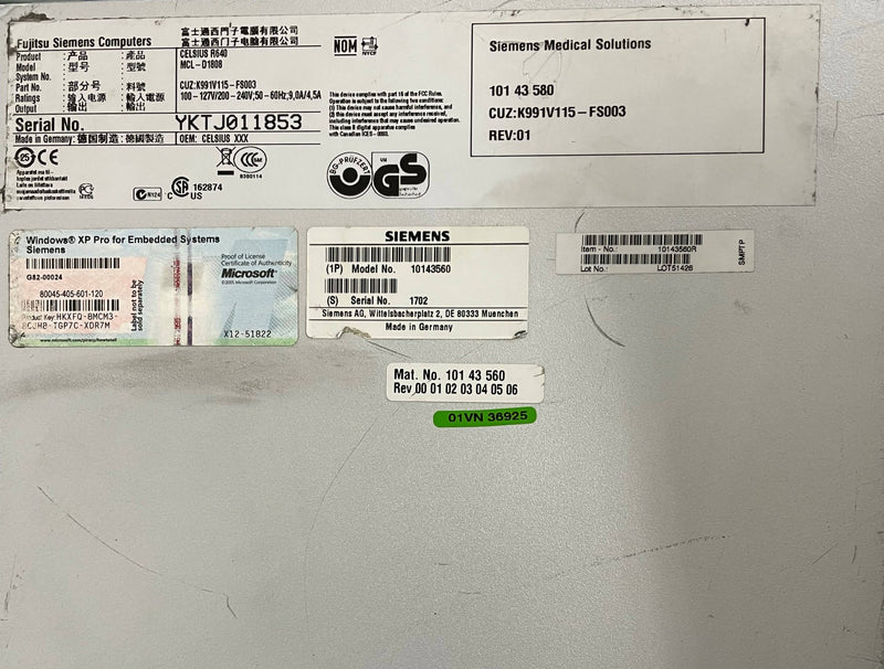 IES Tower 8 Syngo Workplace Celsius R640 (10143560/10143580) Siemens