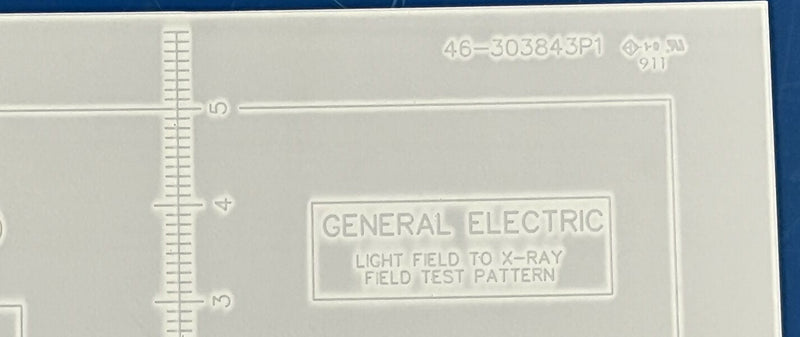 LIGHT FIELD TO X-RAY TEST PATTERN (46-303843P1/46-194427P209) GE