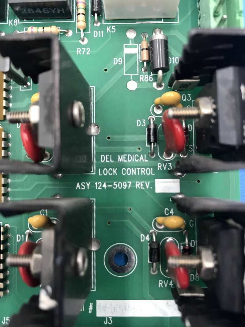 Lock Control Board (124-5097 Rev 3) Del Medical