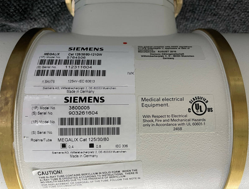 MEGALIX X-RAY TUBE (5764506) SIEMENS