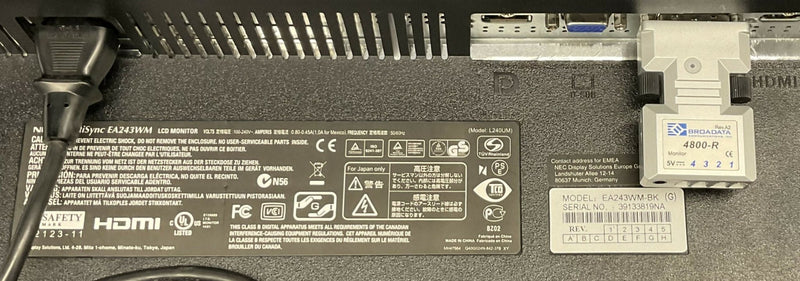 NEC STEREOTAXIS MONITOR (EA243WM-BK/L240UM) NEC