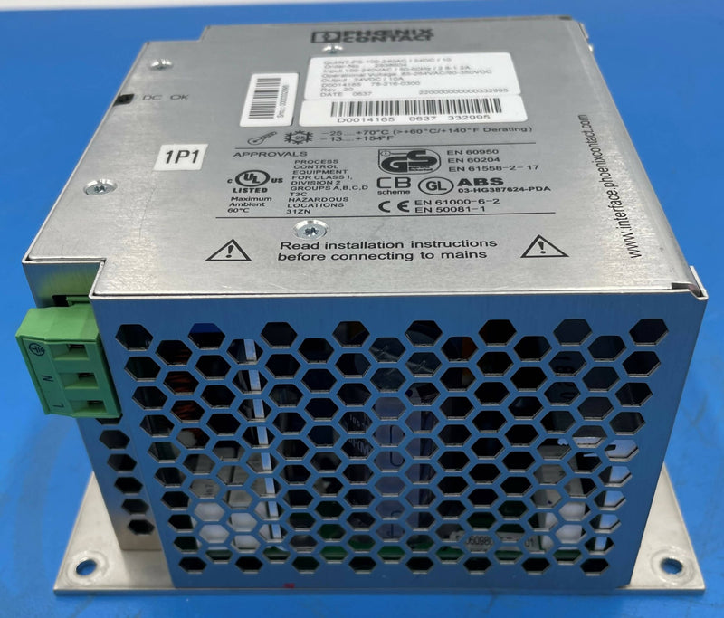 PHOENIX CONTACT POWER SUPPLY (QUINT-PS-100-240AC/24DC/10)