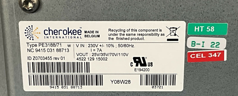 POWER SUPPLY (452212915002/PE3188/71) PHILIPS/CHEROKEE