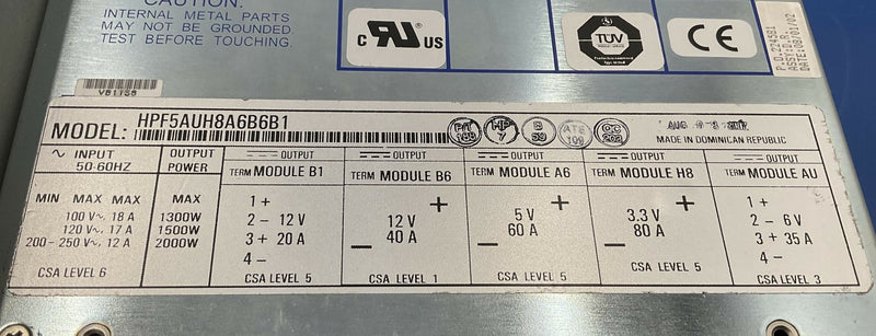 Power Supply POWER ONE 2000W (5990200/5971473) SIEMENS/POWER ONE