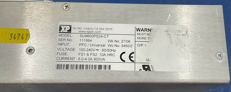 POWER SUPPLY W/CABLE (SLM600PS24-CT/ S0016597)