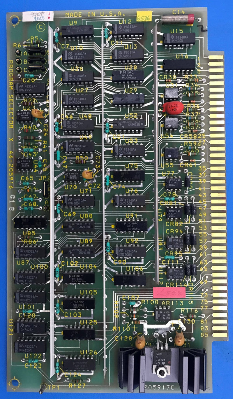 Program Selector X Board (46-205916 G1 B) GE Advantx