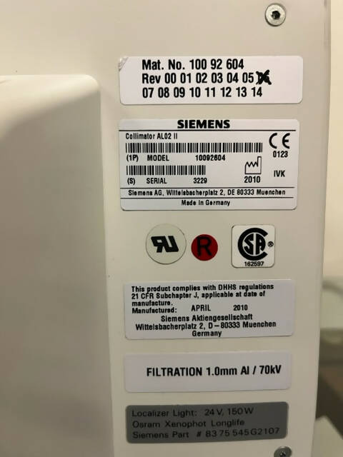 Siemens Multileaf collimator N FD II (2010)- #10092604