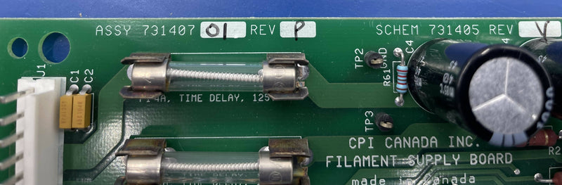 Filament Supply Board (731407-01 REV P) CPI