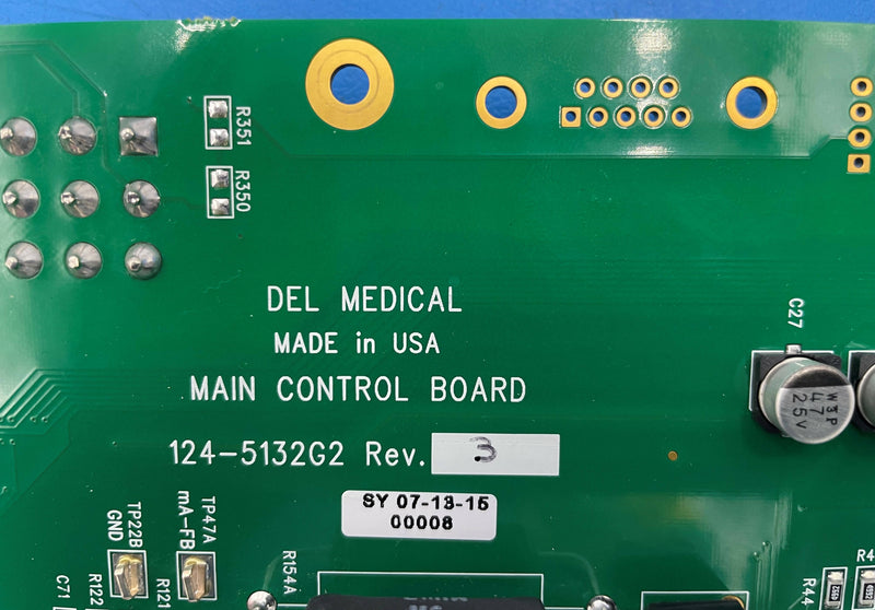 Main Control Board (124-5132G2 Rev 3) Del Medical