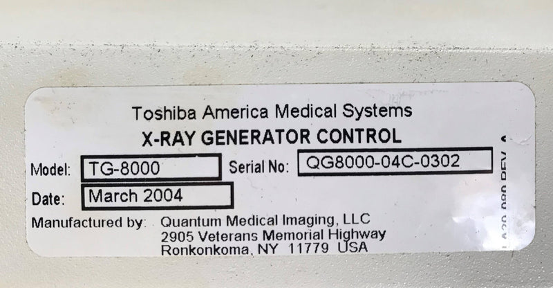 T-Rad Plus Control Console (TG-8000)Toshiba/Quantum