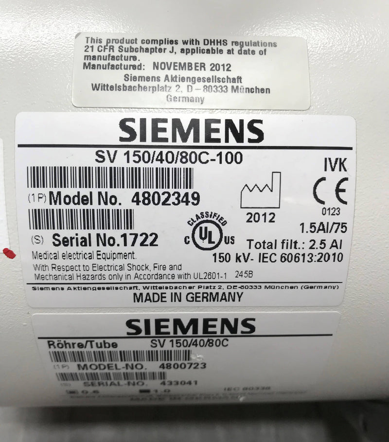X-Ray Tube (4802349) Siemens