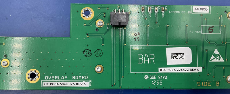 Overlay Board (5368325 Rev D) GE