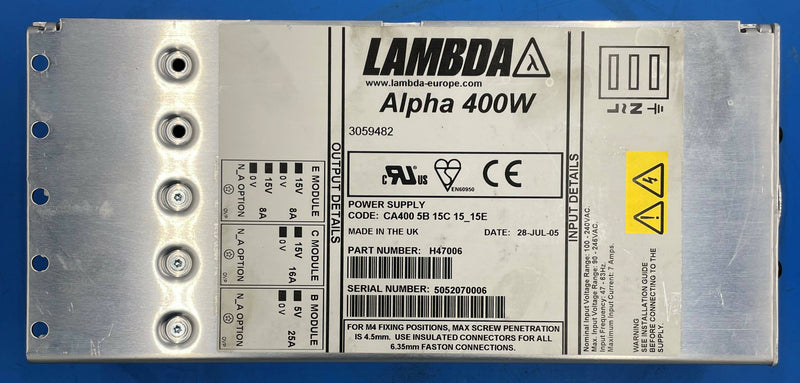 Alpha 400W Power Supply (3059482/H47006) Siemens