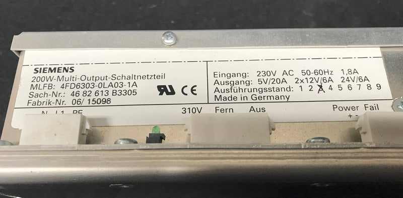 Power Supply Multi-Output (4682613B3305/4FD6303-0LA03-1A) Siemens