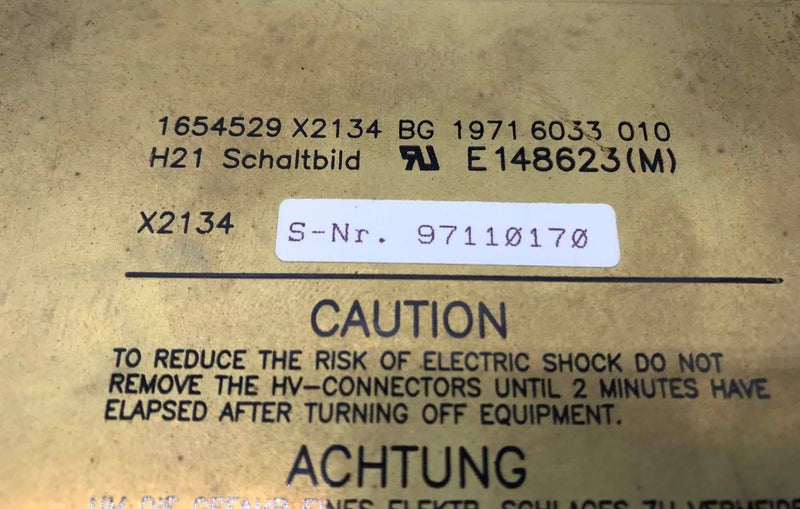 HV II Power Supply (1654529 X2134) Siemens