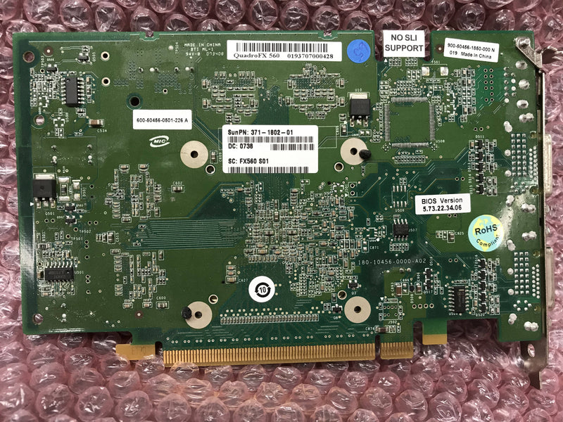 Nvidia QuadroFX560 Video Card (371-1802-01)Sun