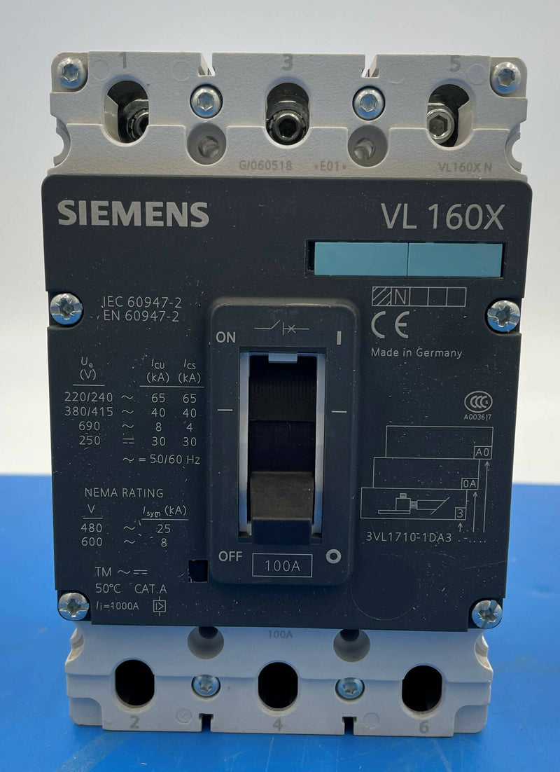 3 Pole Circuit Breaker (3LV1710-1DA33-0AA0) Siemens