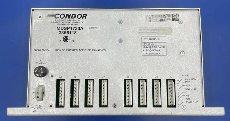 CONDOR DC POWER SUPPLY (MDSP1733A/2366118) GE